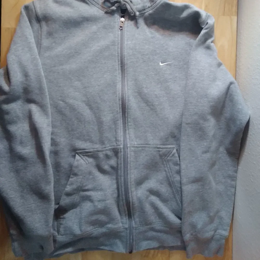 Vintage Nike Small Swoosh Logo Zipper Hoodie Sweatshirt